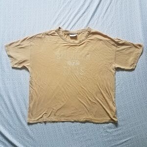 American Eagle Womens Short Sleeve Yellow Cropped T-shirt Medium